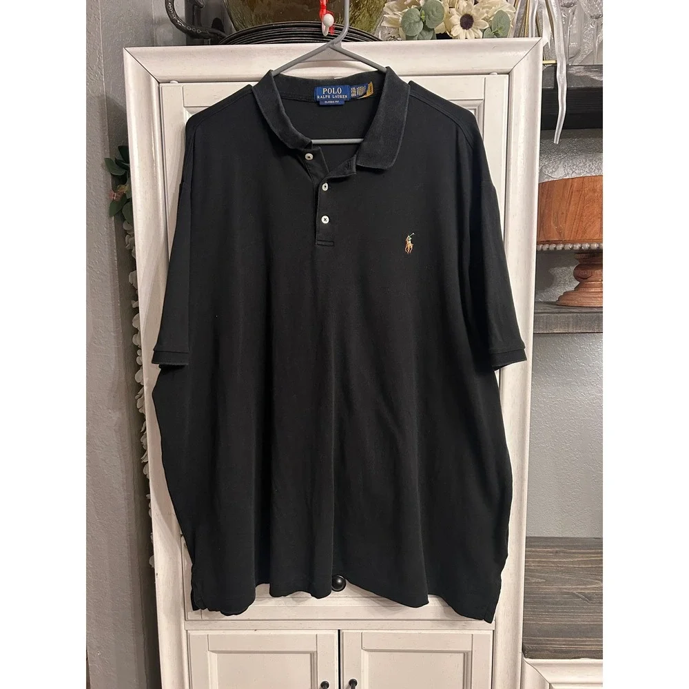 XXL Polo Ralph Lauren Mens Classic Fit Short Sleeve Polo Shirt Black Pony Logo